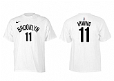 Brooklyn Nets 11 Kyrie Irving White Nike T-Shirt,baseball caps,new era cap wholesale,wholesale hats